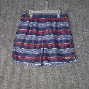 Vineyard Vines Swim Trunk Kids M Blue Striped Board Shorts Summer Beach